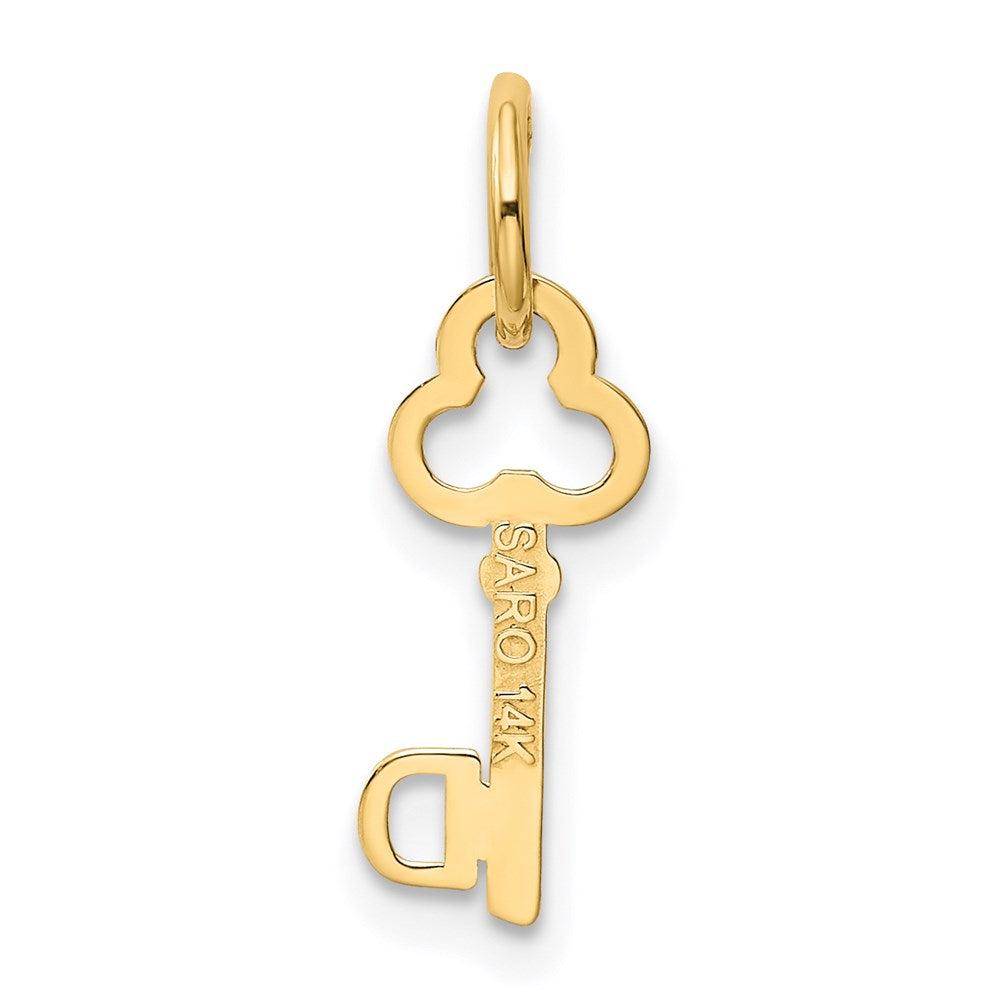 14k Key Letter D Initial Charm