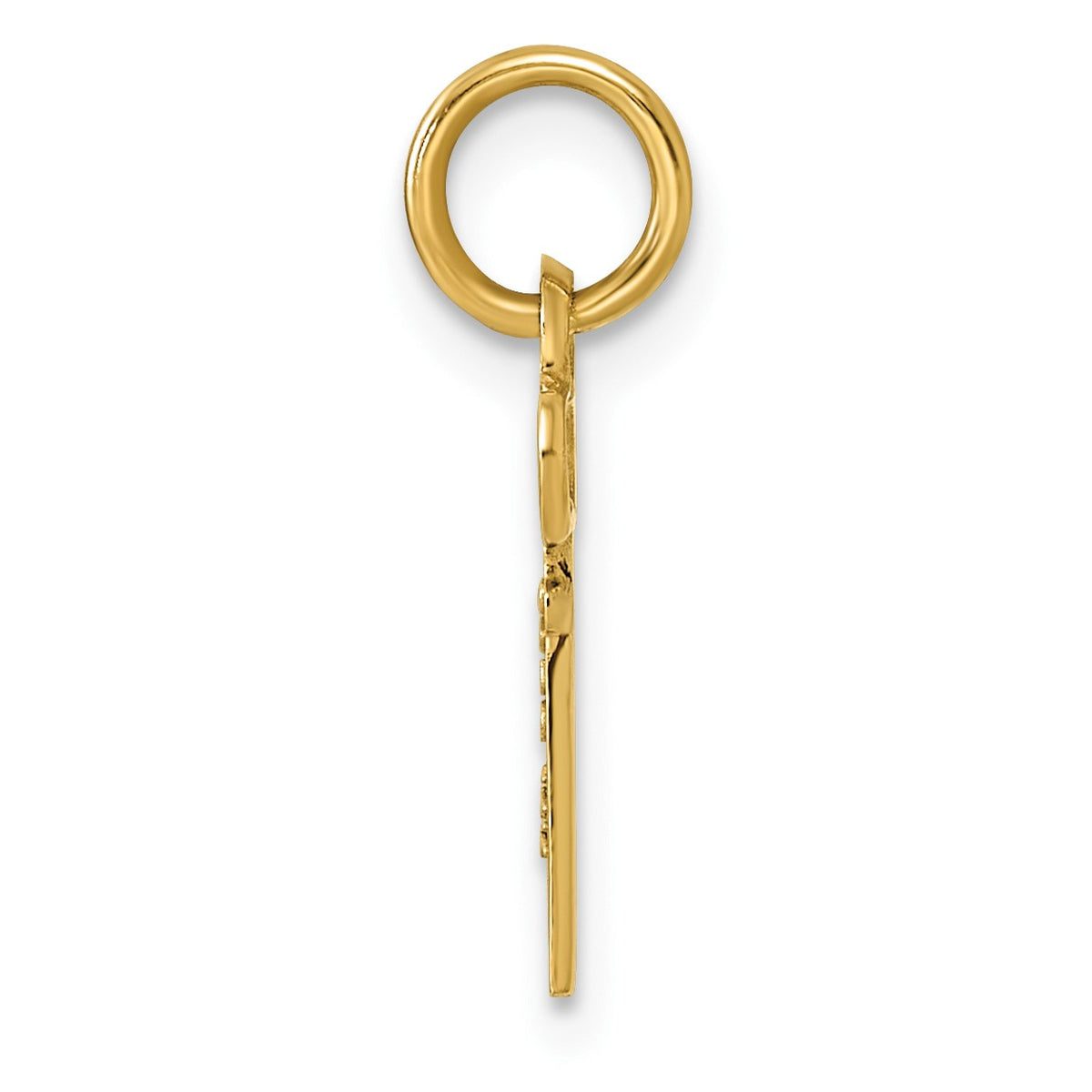 14k Key Letter E Initial Charm