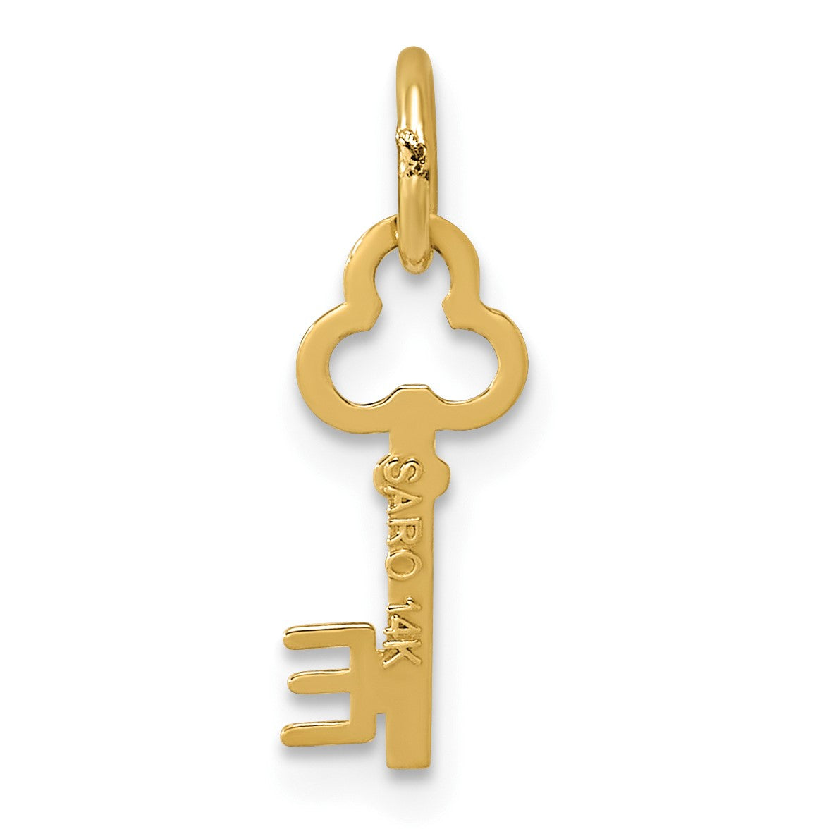 14k Key Letter E Initial Charm