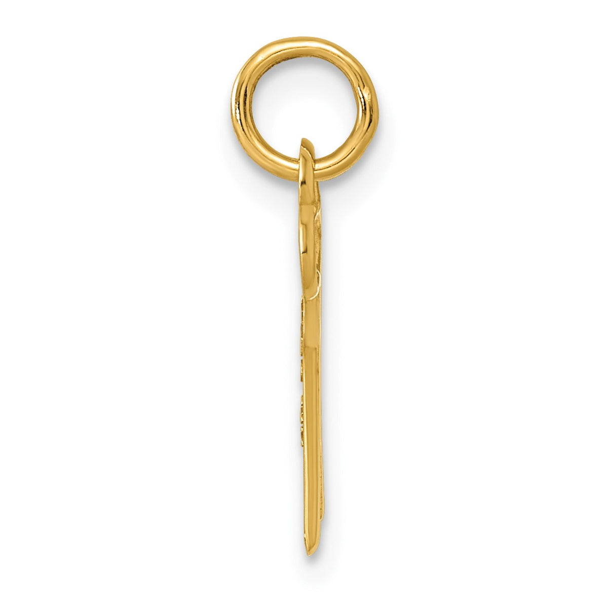 14k Key Letter F Initial Charm