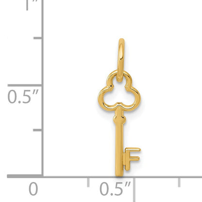 14k Key Letter F Initial Charm