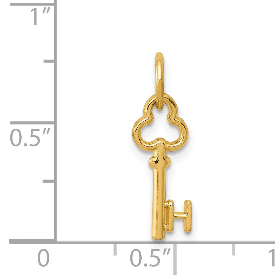14k Key Letter H Initial Charm