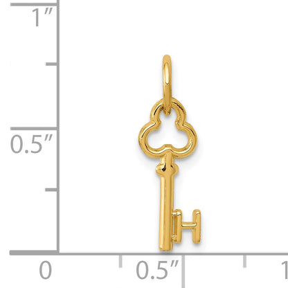 14k Key Letter H Initial Charm