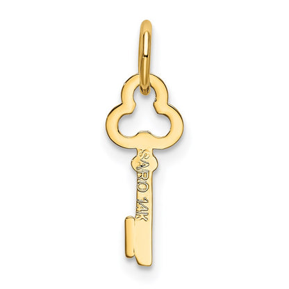 14k Key Letter I Initial Charm