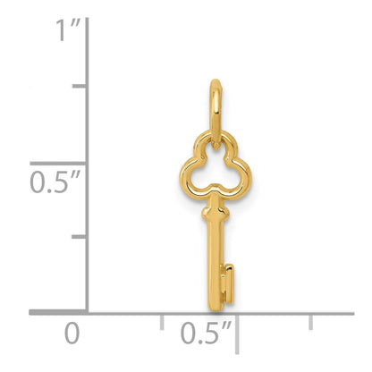 14k Key Letter I Initial Charm