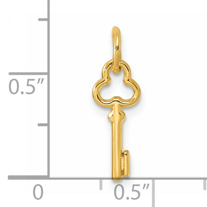 14k Key Letter I Initial Charm