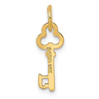 14k Key Letter J Initial Charm
