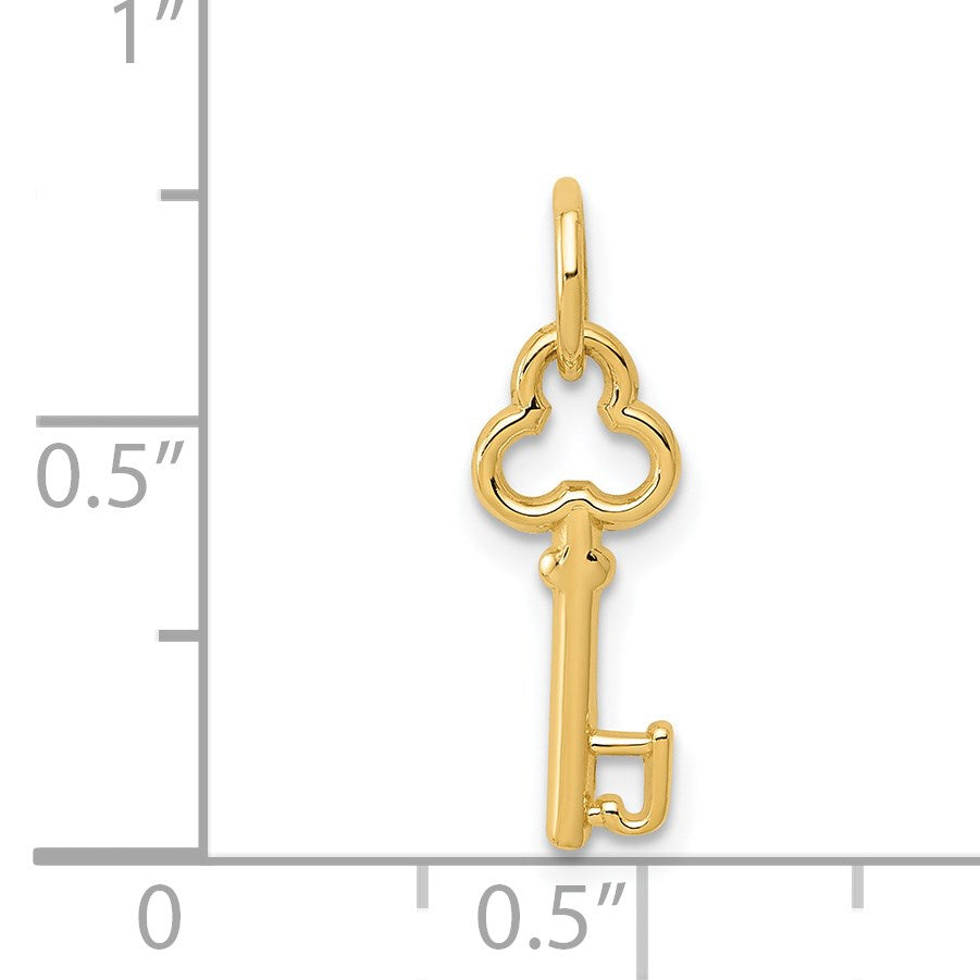 14k Key Letter J Initial Charm