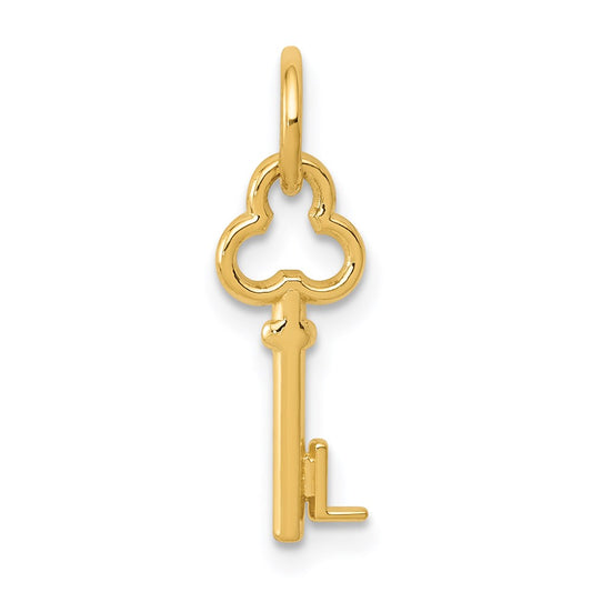 14k Key Letter L Initial Charm