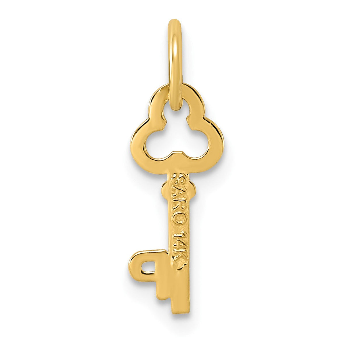 14k Key Letter P Initial Charm