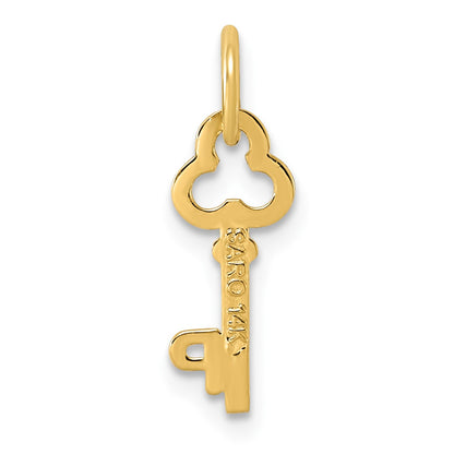 14k Key Letter P Initial Charm