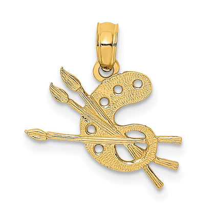 14k Artists Paint Palette Charm