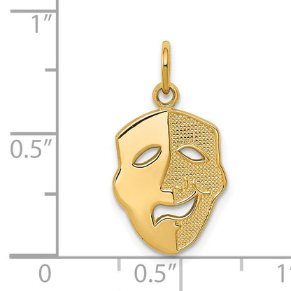 14k Comedy Mask Charm