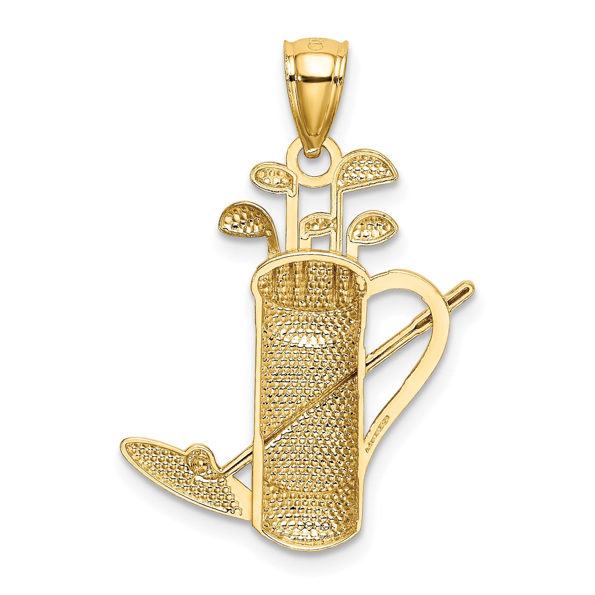 14k and White Rhodium Golf Bag Pendant