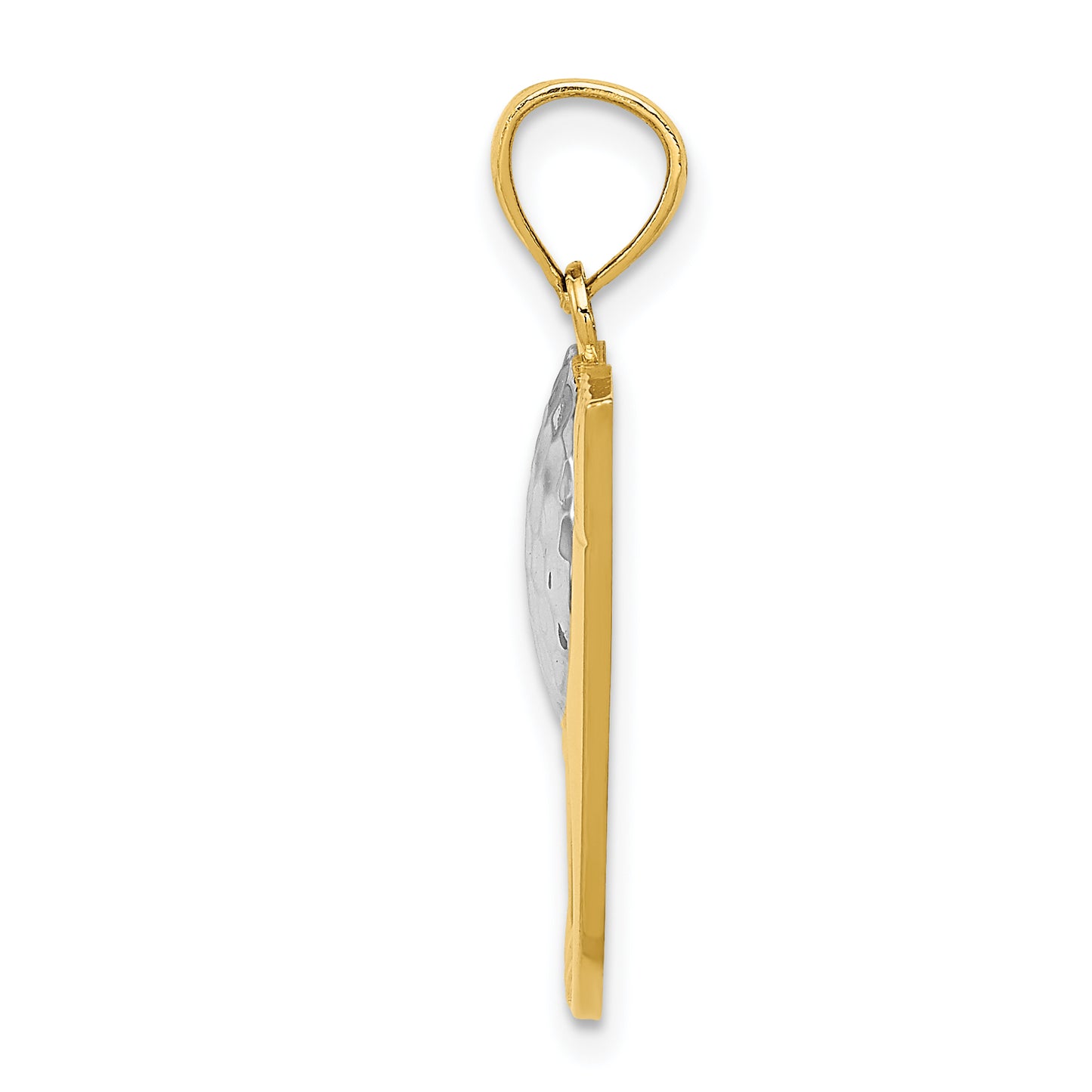 14k and White Rhodium Golf Club and Ball Pendant