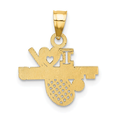 14K I HEART TENNIS Charm