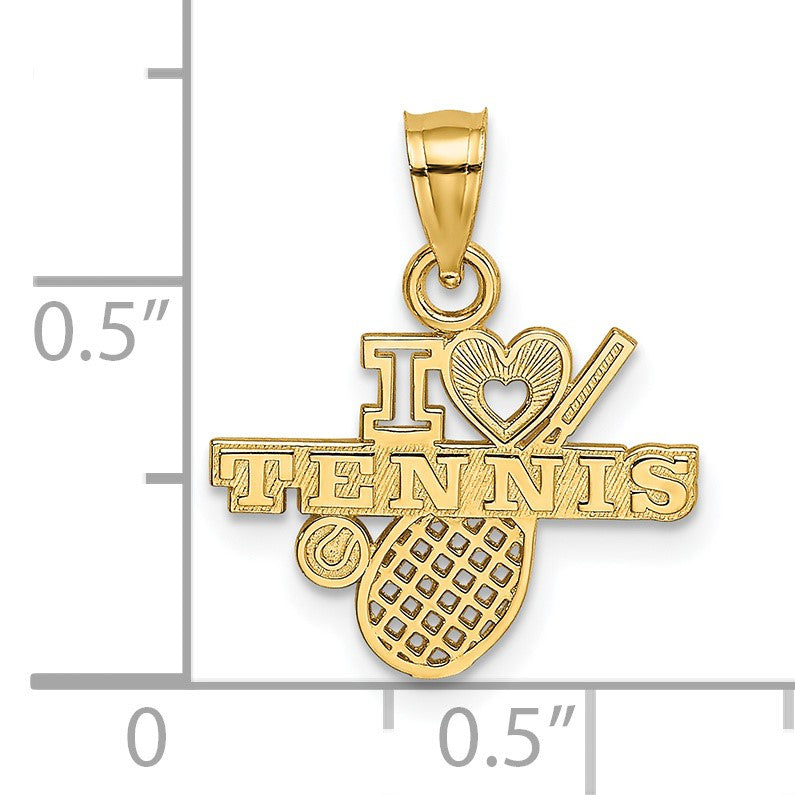 14K I HEART TENNIS Charm