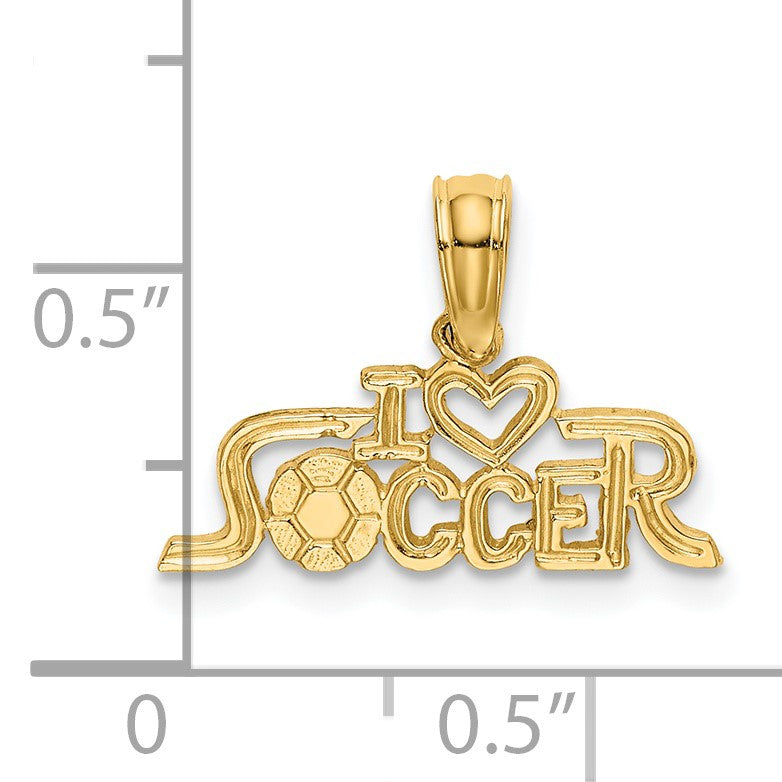 14K I HEART SOCCER Charm