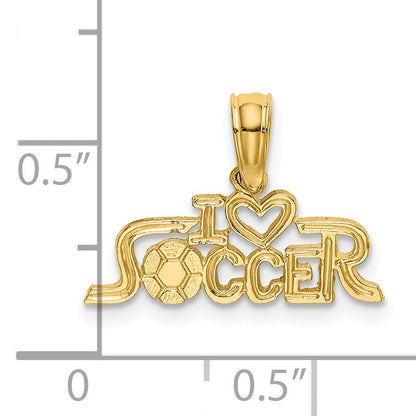 14K I HEART SOCCER Charm