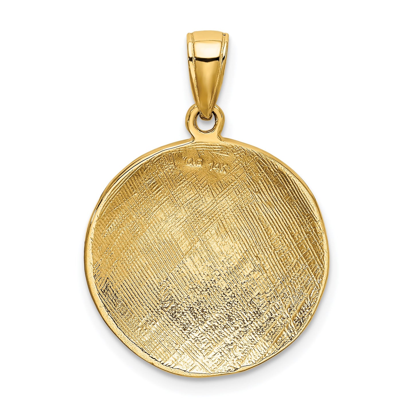 14k Large Domed Soccer Ball Pendant