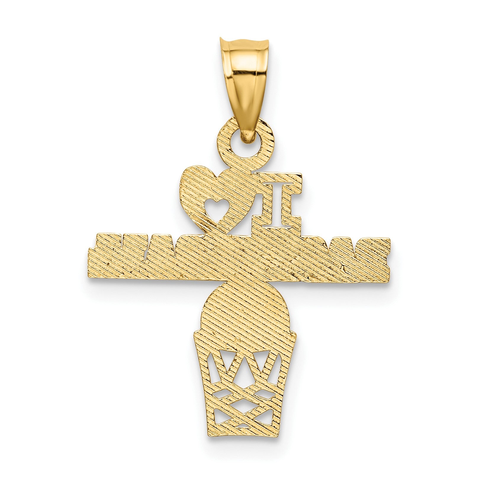14K I HEART BASKETBALL Charm