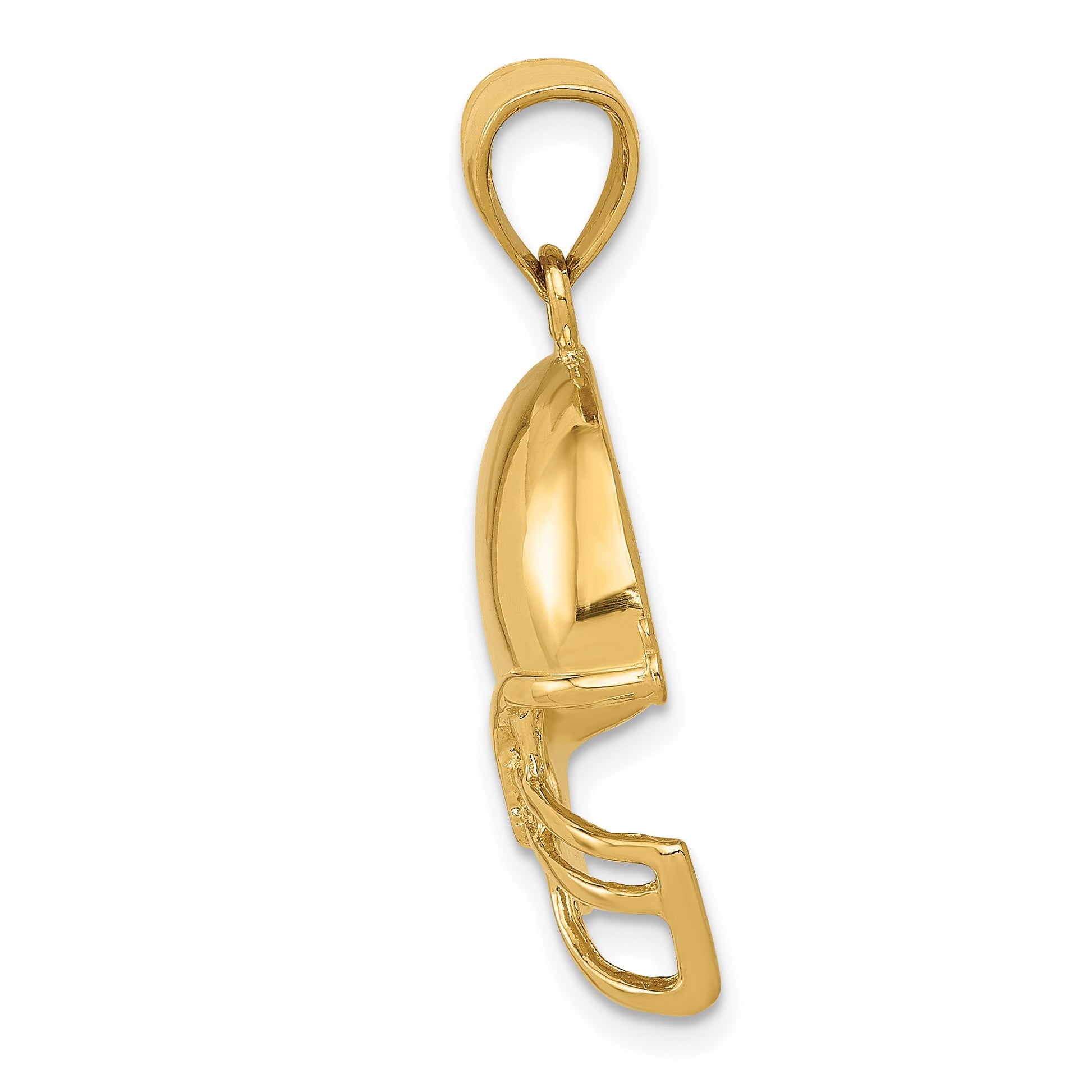 14k Football Helmet Pendant