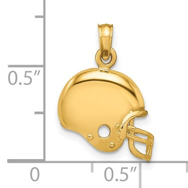 14k Football Helmet Pendant