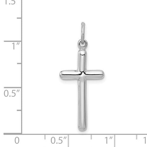 14k White Gold Cross Pendant