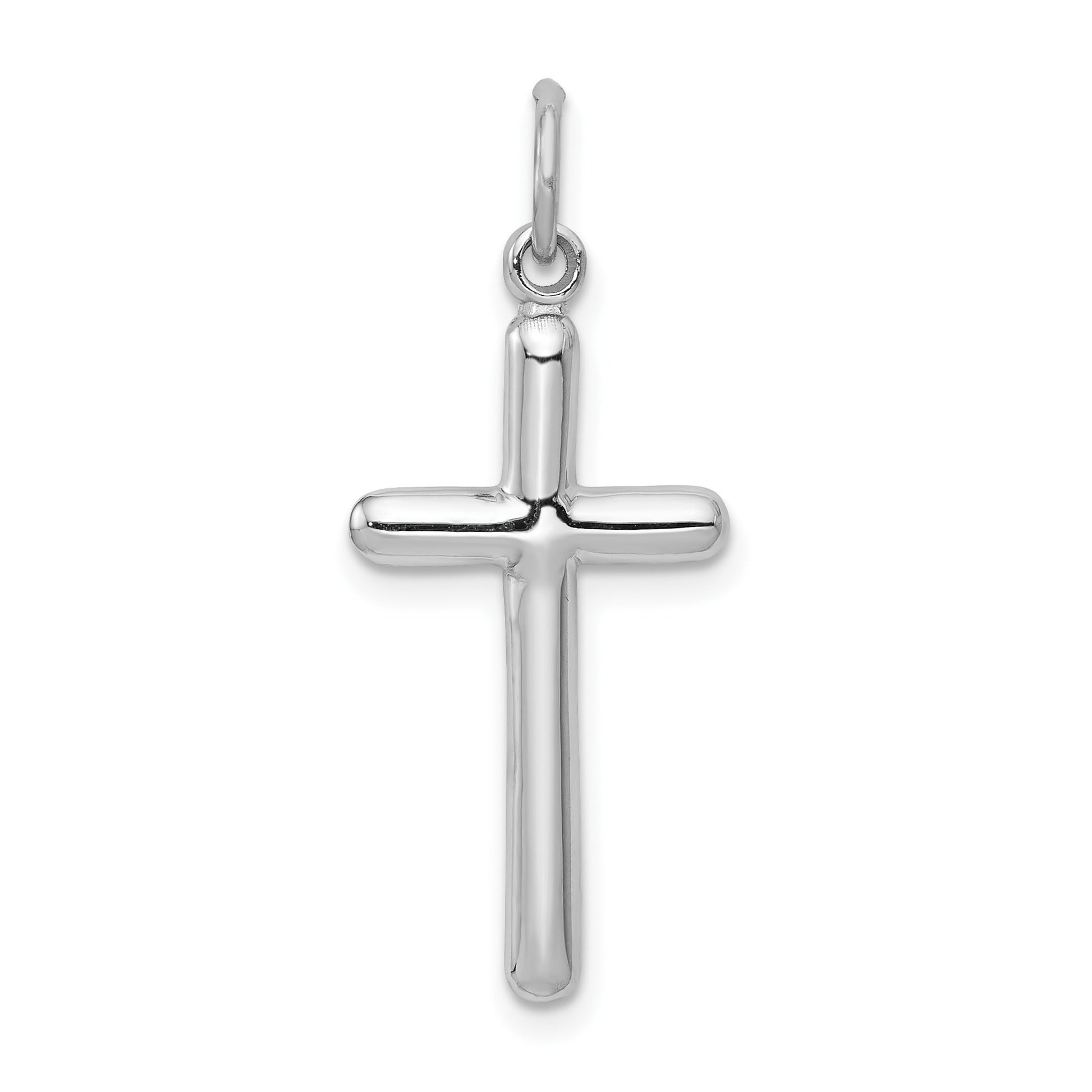 14k White Gold Cross Pendant