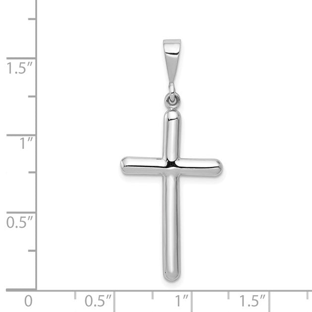 14k White Gold Cross Pendant