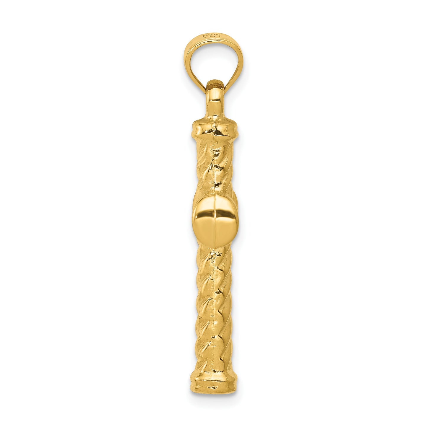 14k Reversible Diamond-cut Textured Cross Pendant