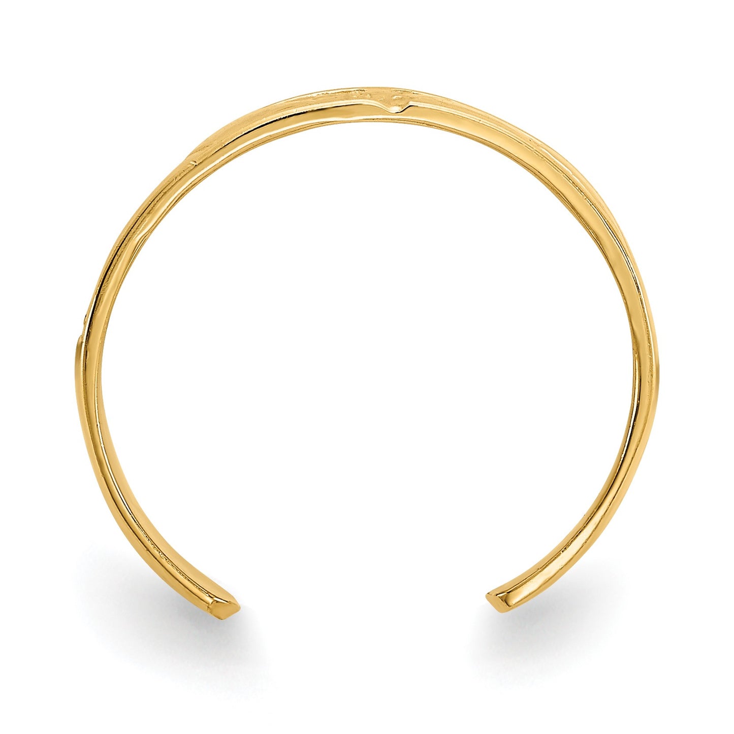 14K Footprints Toe Ring