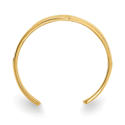 14K Footprints Toe Ring