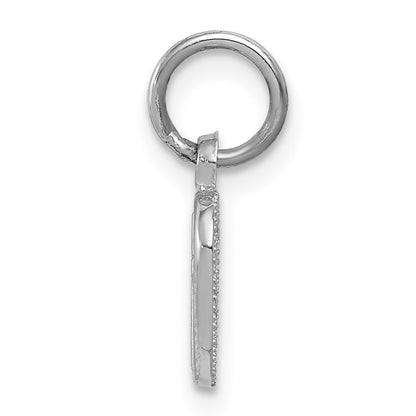 14k White Gold Small Cross in Heart Charm