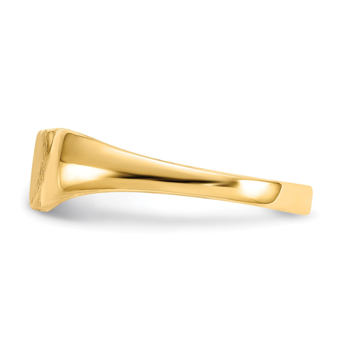 14k Satin 5.0x5.0mm Closed Back Size 3 Baby Heart Signet Ring