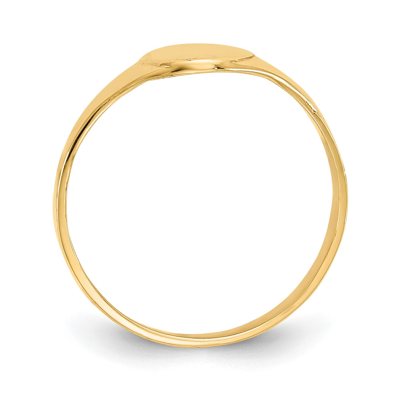 14k 5.0x6.5mm Closed Back Size 1 Baby Oval Signet Ring