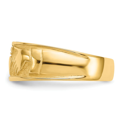 14k Ladies Polished Claddagh Band