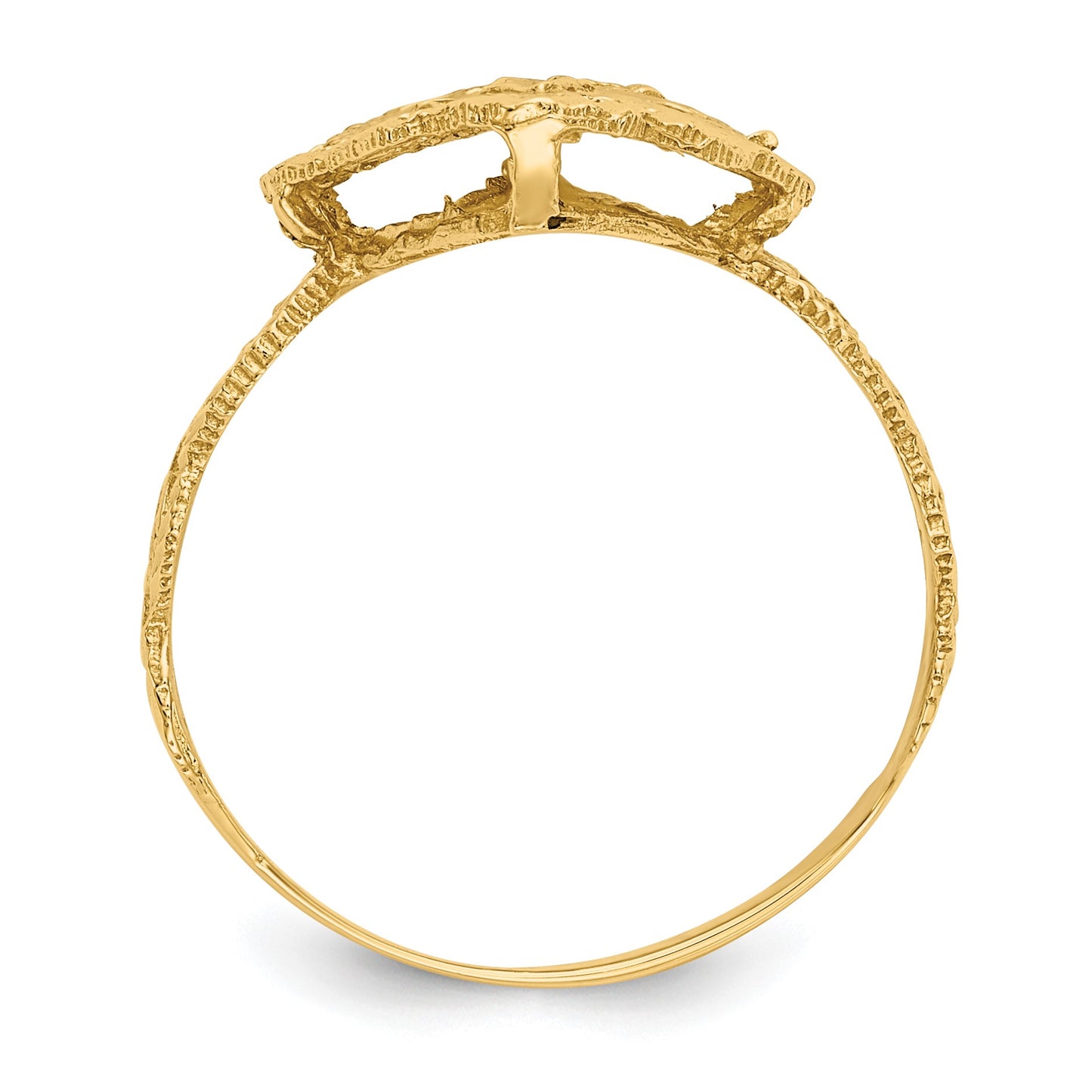 14K Diamond-cut Filigree Ring