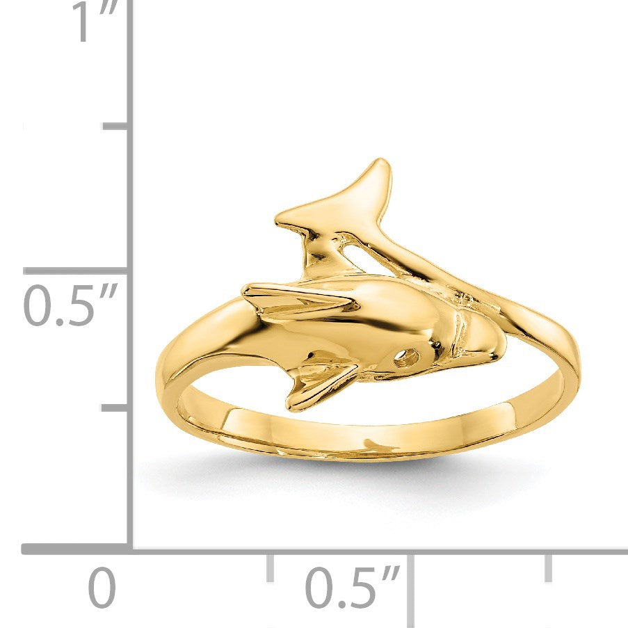 14k Dolphin Bypass Ring