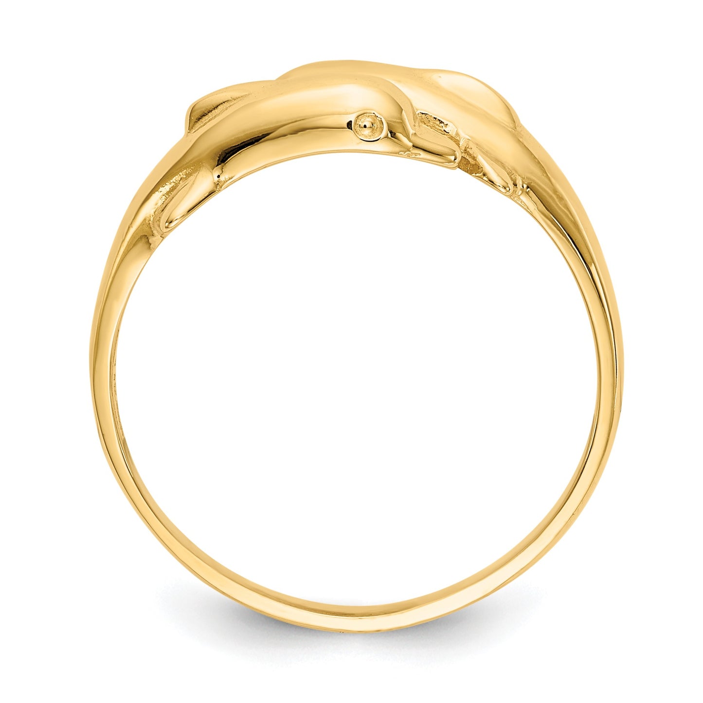 14k Double Dolphin Bypass Ring
