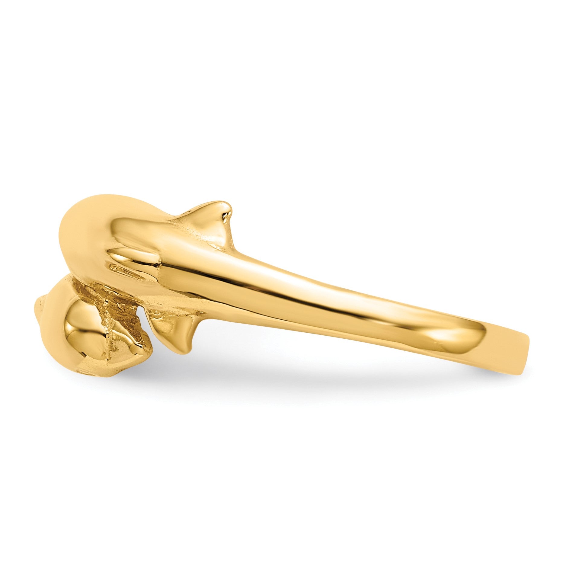 14k Double Dolphin Bypass Ring