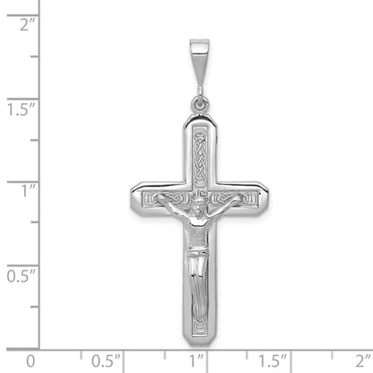 14k White Gold Crucifix Pendant