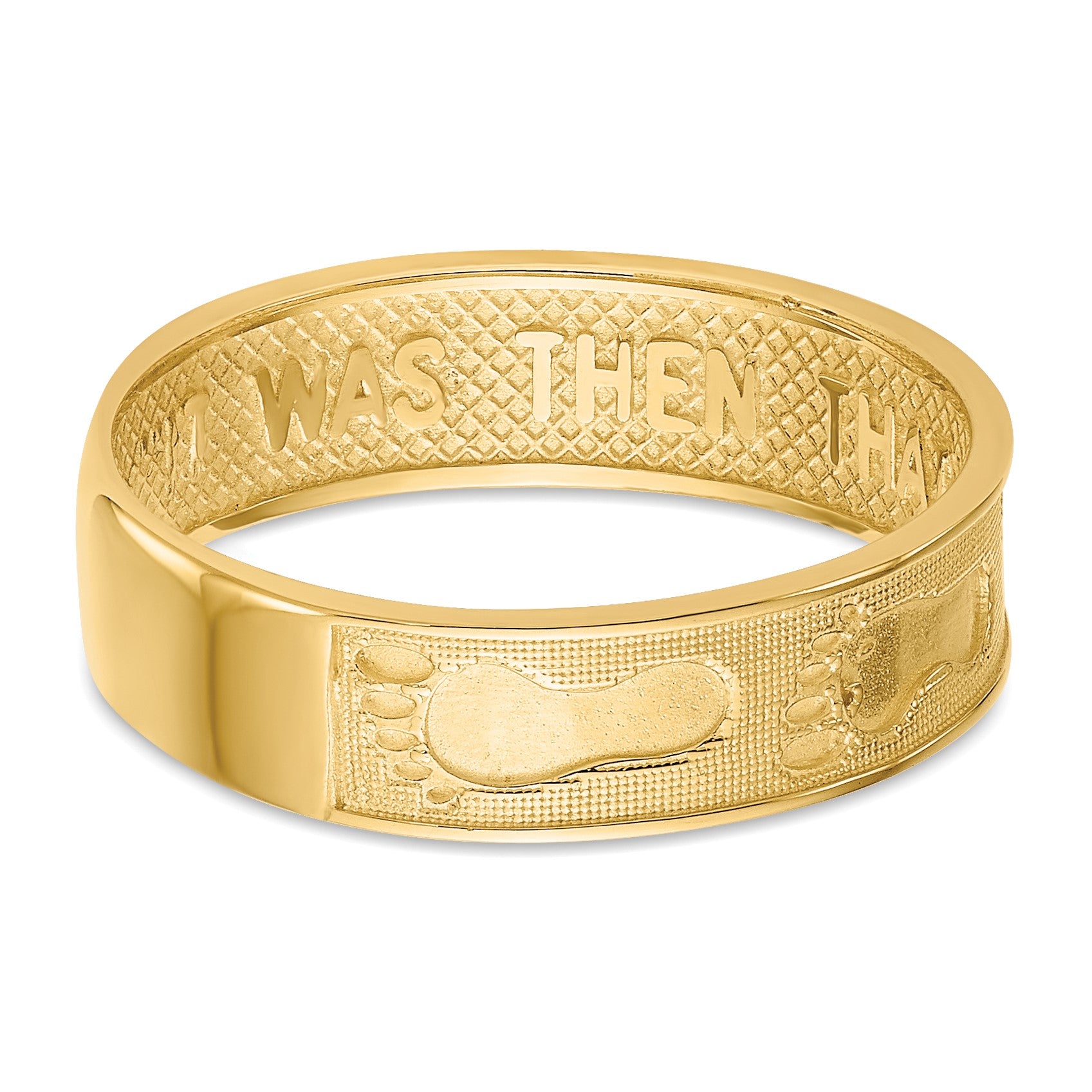 14K Footprints In The Sand Ring