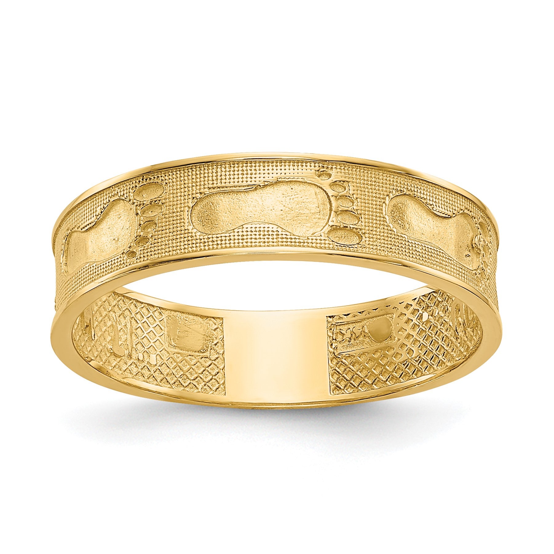 14K Footprints In The Sand Ring