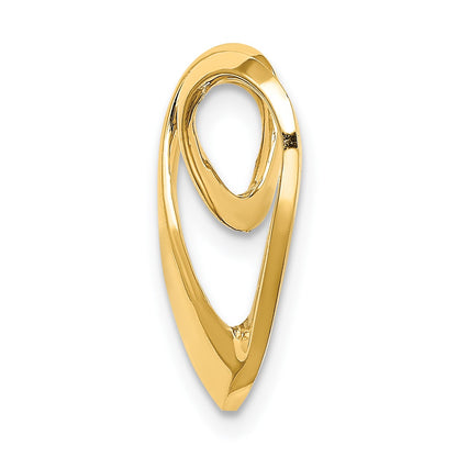 14K Polished Spiral Heart Chain Slide