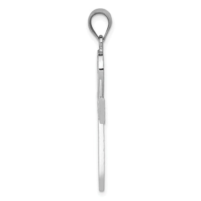 14k White Gold Ankh Cross Pendant