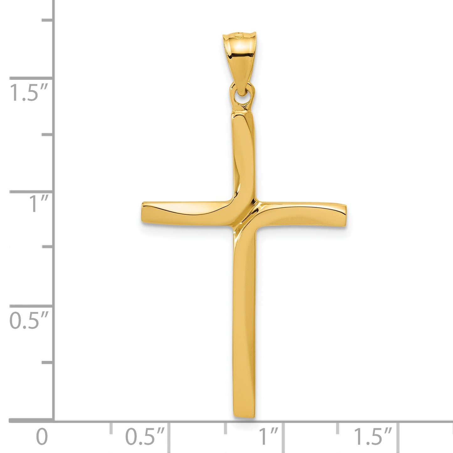14k Polished Cross Pendant