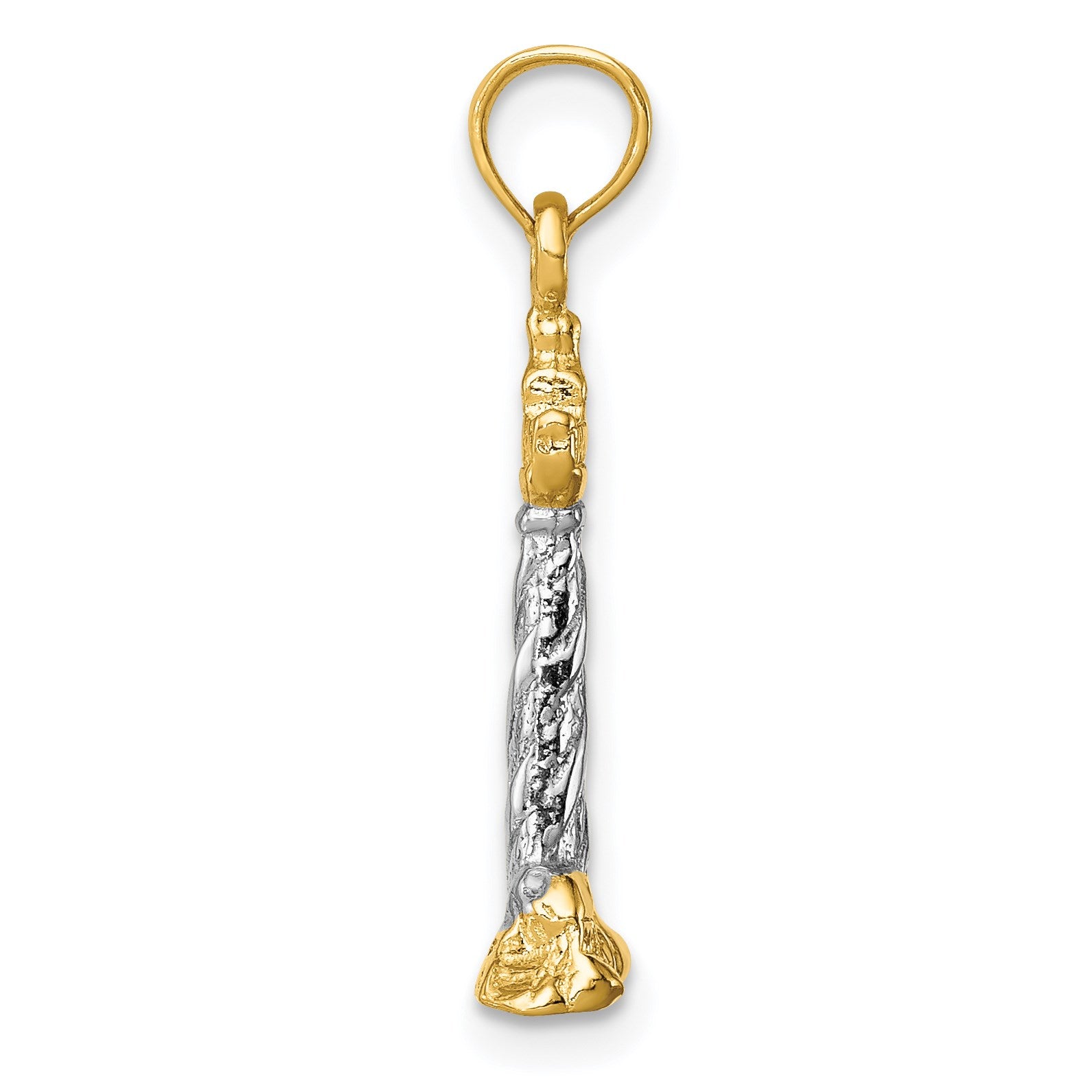 14K with White Rhodium 3-D St. Augustine Lighthouse Pendant