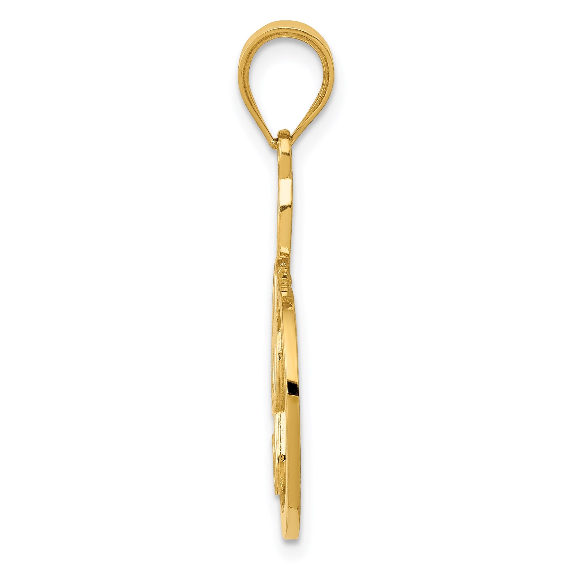 14k G Treble Clef Musical Note Pendant