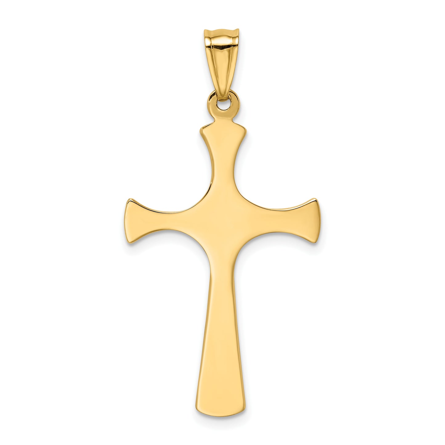 14k and White Rhodium Fancy Cross Pendant